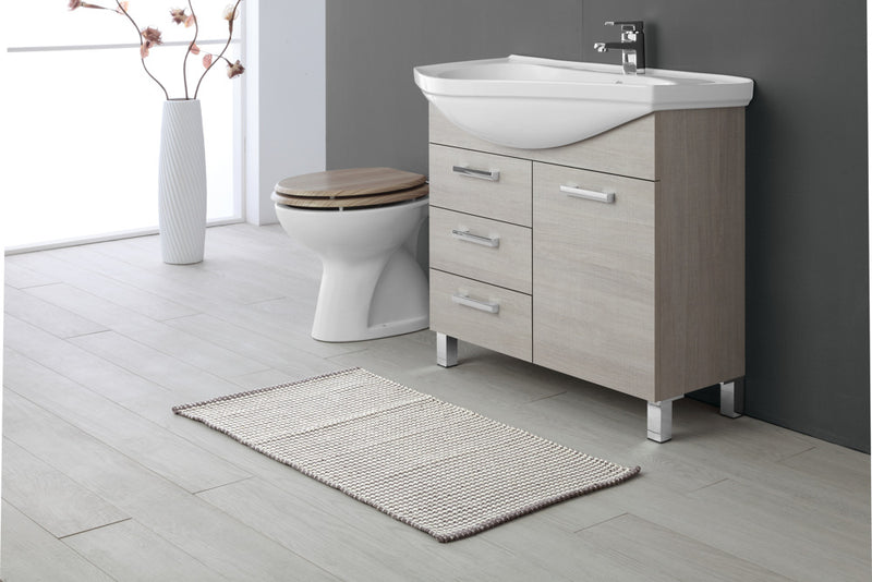 Tappeto Cotone Grata 50X90 Cm Tortora-2