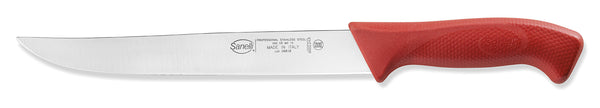 Bratenmesser 24 cm Klinge Rutschfester Griff aus Sanelli-Haut Rot prezzo