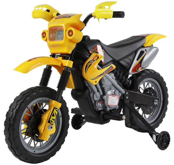 sconto Elektrisches Moto Cross für Kinder 6V mit gelben Rädern