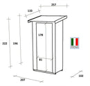 Casetta Box da Giardino per Attrezzi 207x102 cm con Porta Finestrata in Legno Naturale-5