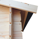 Casetta Box da Giardino per Attrezzi 207x102 cm con Porta Finestrata in Legno Naturale-8