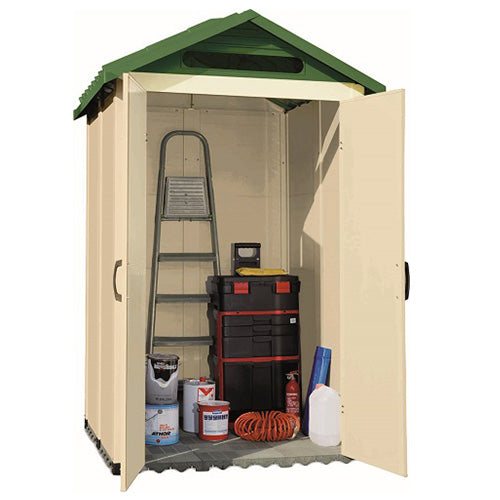 Kleiner Hausschrank PVC-Schuppen für Werkzeuge 138 x 143 x 214 cm Toskana 120  online