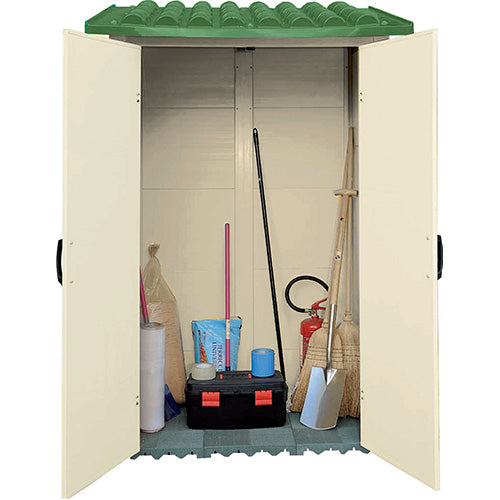 Kleiner Hausschrank PVC-Schuppen für Werkzeuge 140 x 93 x 206 cm Toskana 100  online