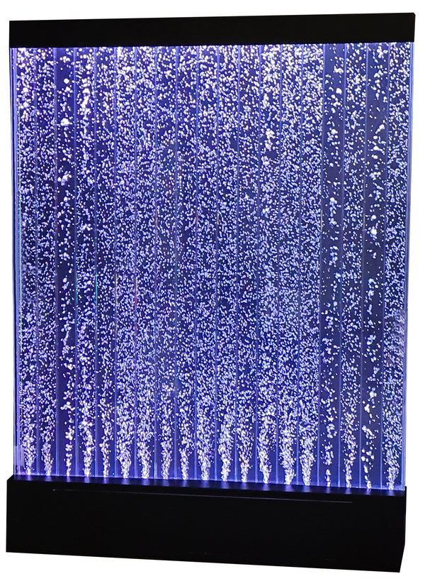 Muro d’Acqua con Bolle Verticali 150x200 cm in Plexiglas con LED Perlage Corallo Grande sconto