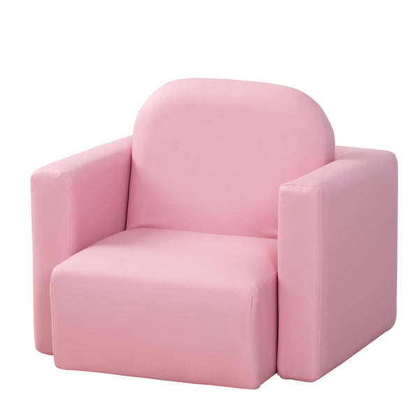 sconto Mini-Sessel für Kinder 2 in 1 aus rosafarbenem PVC