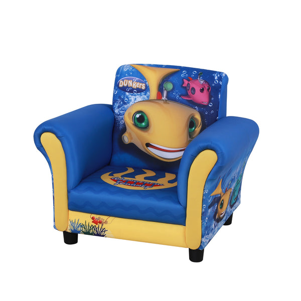 sconto Mini-Sessel für Kinder mit gelbem und blauem Ozeanmuster