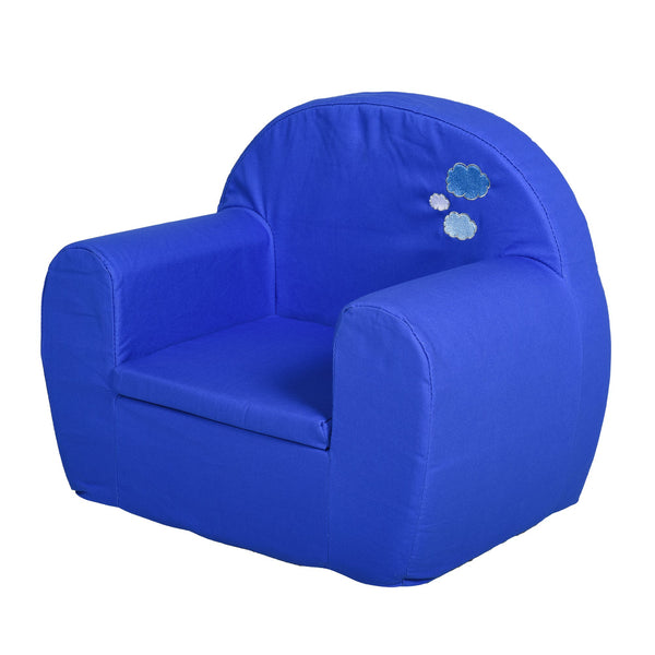 online Mini-Sessel für Kinder 53 x 35 x 44,5 cm aus blauer Baumwolle