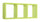 Mensola Rettangolare 3 Scomparti da Parete 70x30x15.5 cm in Fibra di Legno Tristano Verde