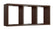 Mensola Rettangolare 3 Scomparti da Parete 70x30x15.5 cm in Fibra di Legno Tristano Wengè