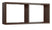 Mensola Rettangolare 2 Scomparti da Parete 70x30x15,5 cm in Fibra di Legno Morgana Wengè