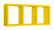 Mensola Rettangolare 3 Scomparti da Parete 70x30x15.5 cm in Fibra di Legno Tristano Giallo Canarino