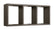 Mensola Rettangolare 3 Scomparti da Parete 70x30x15.5 cm in Fibra di Legno Tristano Rovere Scuro