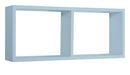 Mensola Rettangolare 2 Scomparti da Parete 70x30x15,5 cm in Fibra di Legno Morgana Blu Baltico-1