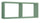Mensola Rettangolare 2 Scomparti da Parete 70x30x15,5 cm in Fibra di Legno Morgana Verde Acqua Marina