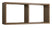 Mensola Rettangolare 2 Scomparti da Parete 70x30x15,5 cm in Fibra di Legno Morgana Rovere Tabacco
