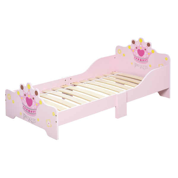 Einzelbettstruktur für Kinder 143 x 73 x 60 cm aus rosa Pappelholz prezzo