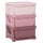 Kommode für Schlafzimmer 3 Schubladen 37 x 37 x 56,5 cm aus rosa Kunststoff