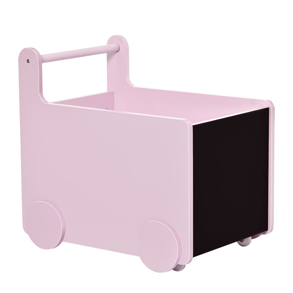 Spielzeugwagen mit Tafeln 47 x 35 x 45,5 cm aus rosa MDF-Holz prezzo