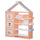 Spielzeughaus 128 x 34 x 155 cm 2 Regale mit Behältern Seitenkörben Orange