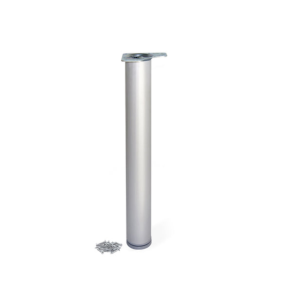 Verstellbares Bein für Ø80-mm-Tisch aus matt eloxiertem Emuca-Aluminium sconto