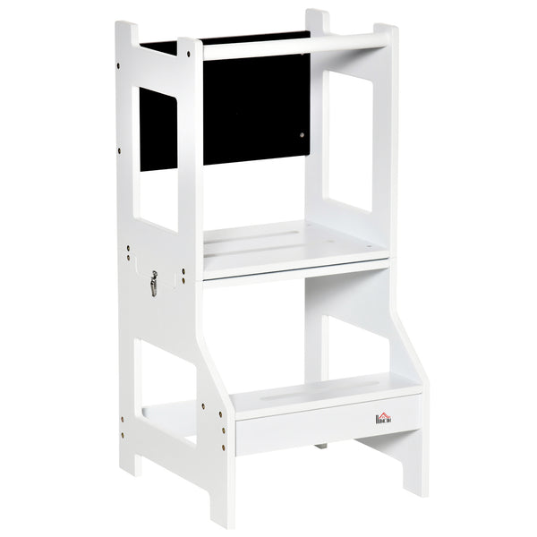 Montessori Treppenturm für Kinder 42x44x86 cm mit Hocker und Whiteboard prezzo