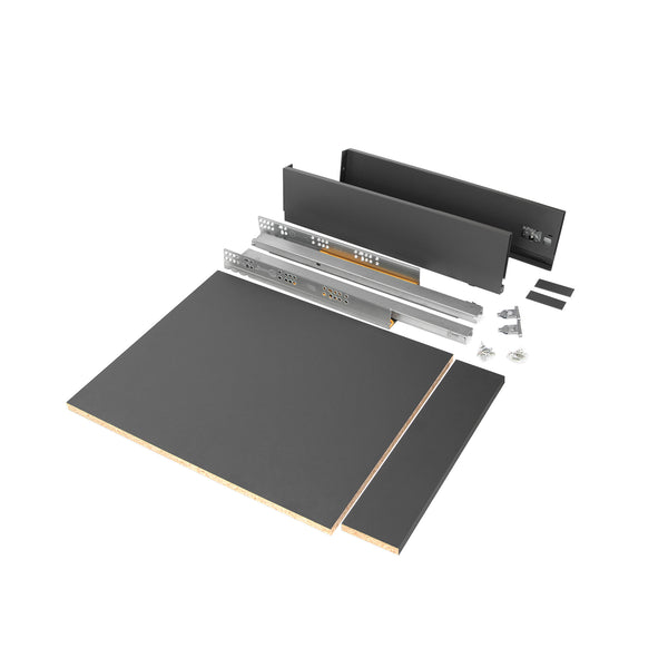 Vertex Schubladen-Kit H 93 mm mit Paneelen enthalten Breite 450 Anthrazitgrau Va Emuca prezzo