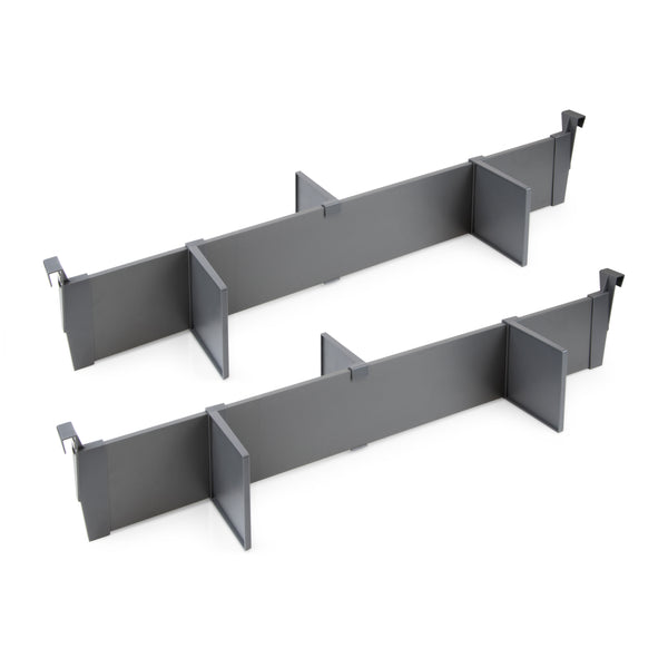 Schubladenteiler-Set Vertex-Concept L900 Anthrazitgraues Aluminium und Emuca Technoplastic online