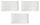 Set 3 rechteckige Tabletts 28x14x1,7 cm in Allluminic Porcelain Kaleidos Aluxina Bianchi