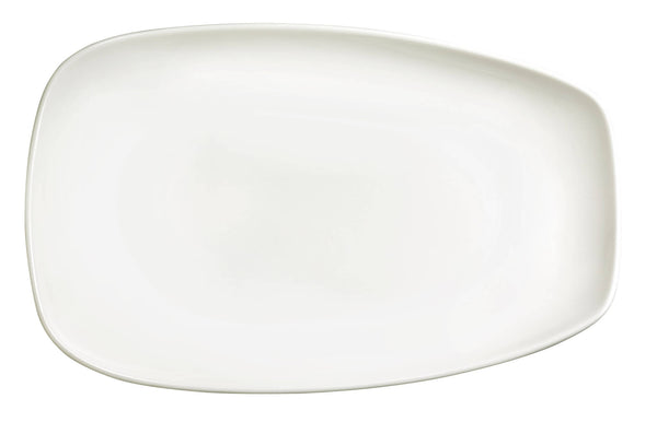 online Rechteckiger tiefer Teller 33,5 x 20,5 x 4 cm aus Allluminic Porcelain Kaleidos Aluxina White