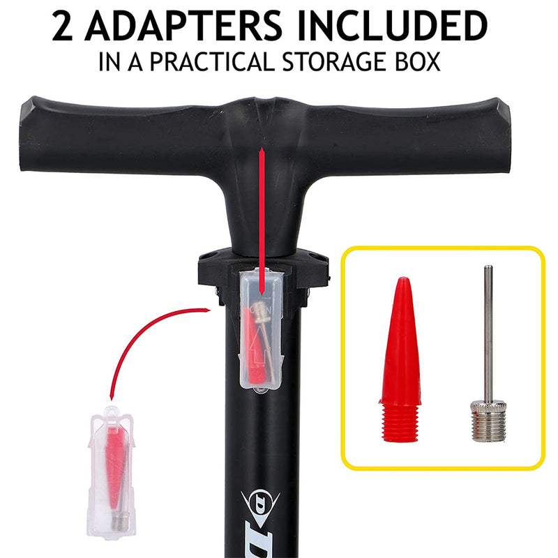 Pompa Gonfiatore Manuale per Bicicletta Compressore per Ruote Ruota Bici 11Bar Dunlop-3