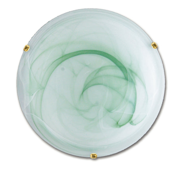 online Runde Deckenleuchte 40 cm Green Shaded Glass Classic Interior E27 Ambiente 32/18912