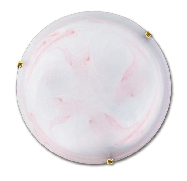 Klassische runde Deckenleuchte 40 cm Rosa getöntes Glas innen E27 Ambiente 32/28601 prezzo