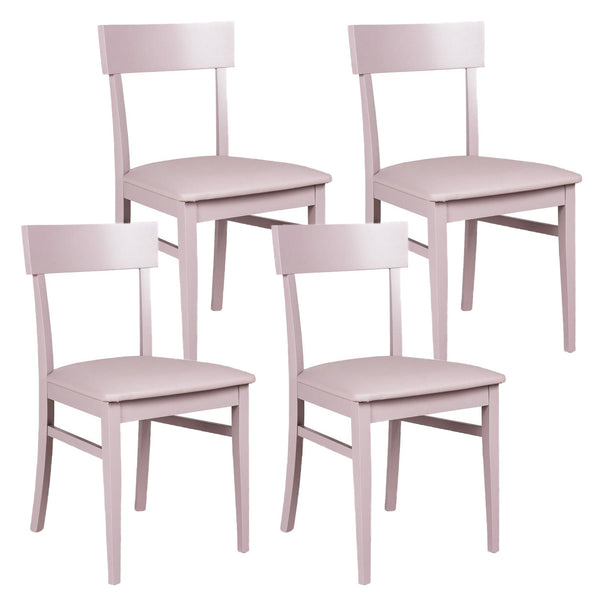 online Monaco-Holz und weißer PU-Stuhl