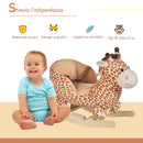 Dondolo per Bambini in Legno Giraffa in Peluche con Suoni -7