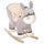 Schaukelstuhl für Kinder aus Holz Plüsch Esel mit Sound