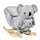 Schaukelpferd für Kinder aus Holz und grauem Koala-Plüsch