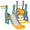 Kinderrutsche 152x149x107 cm mit Schaukel und buntem Korb
