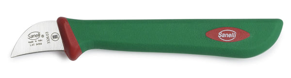 sconto Kastanienmesser 3 cm Klinge Rutschfester Sanelli Premana Grün/Roter Griff