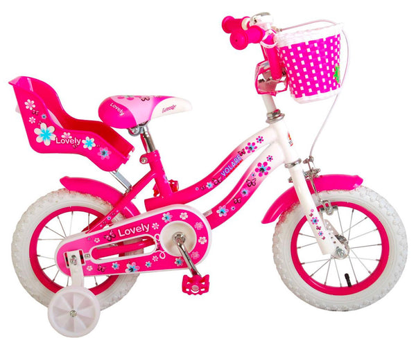Bicicletta per Bambina 12" 1 Freno Lovely Rosa e Bianca online