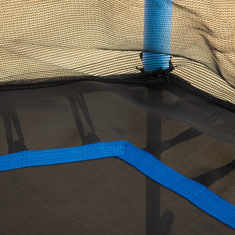 Trampolino Tappeto Elastico per Bambini Ø185x160 cm in Acciaio Blu e Nero-7