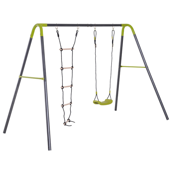 Spielplatzschaukel und Leiter für Kinder im Garten aus Metall acquista
