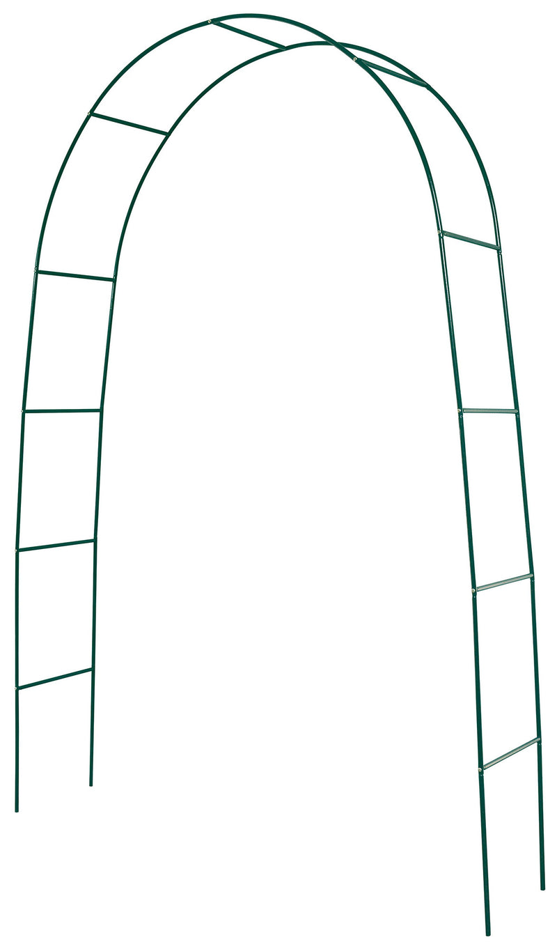 Arco da Giardino in Acciaio 37x130xh240 cm per Rampicanti Rama Verde-1