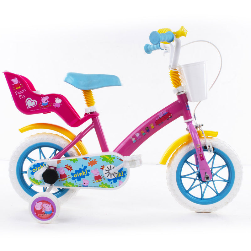 Bicicletta per Bambina 12" 1 Freno Peppa Pig Rosa-1