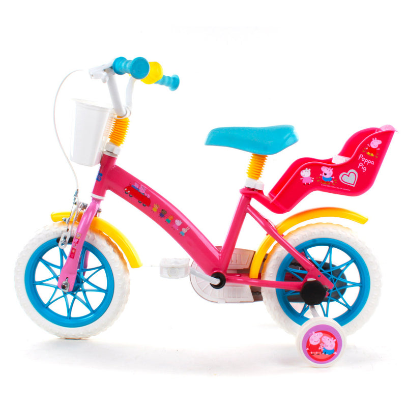 Bicicletta per Bambina 12" 1 Freno Peppa Pig Rosa-3