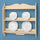 Tellerhalter aus rohem Tannenholz 80 x 16 x 84 cm Fumer Amalfi Tellerhalter