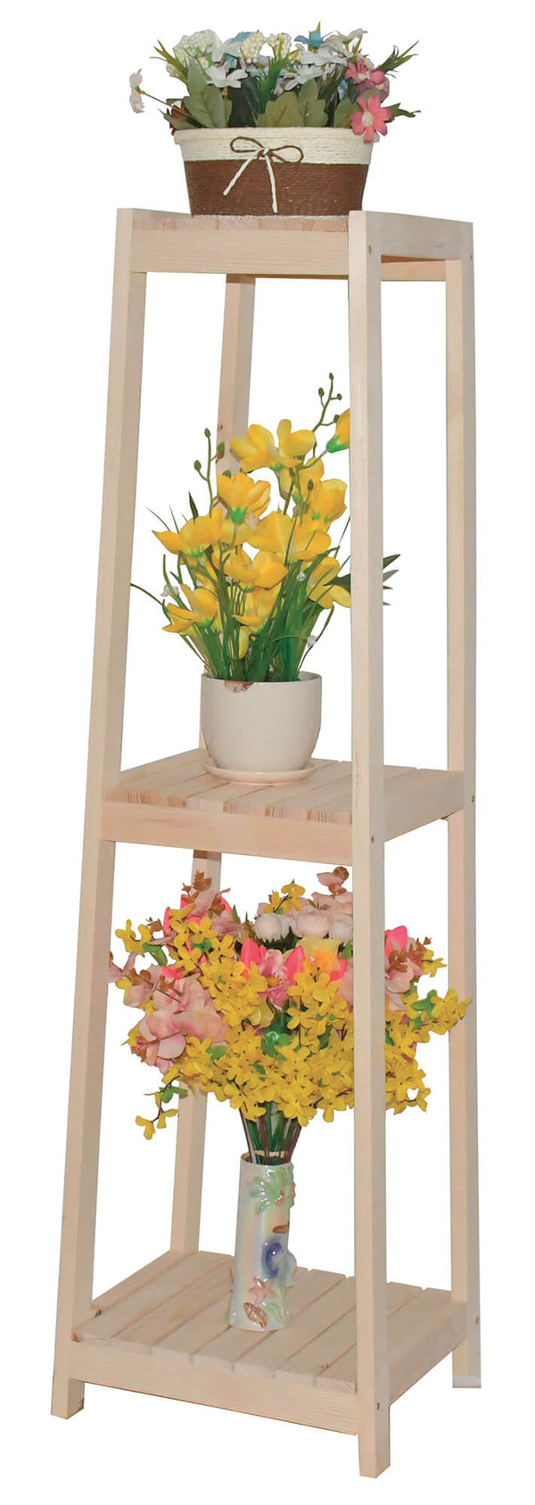 Blumentopfhalter aus Holz 35x30x120 cm acquista