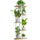 Pflanzenhalter-Regal 5 Regale 43 x 23,5 x 94,5 cm aus Metall und MDF Blume Weiß/Eiche