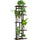 Plant Holder Regal 5 Regale 43x23,5x94,5 cm in Metall und MDF Blume Schwarz/Walnuss