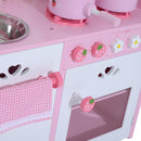 Cucina Giocattolo per Bambini in Legno con Accessori Rosa 60x30x62 cm -8