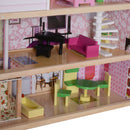 Casa delle Bambole per Bambini a 3 Piani con Ascensore Rosa 60x30x71.5 cm -10